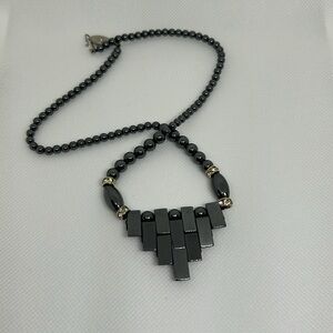 VINTAGE HEMATITE NECKLACE style CLEOPATRA DESIGN
